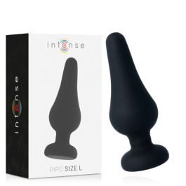 INTENSE – ANAL PLUG PIPO L SILICONE NEGRO 13 CM