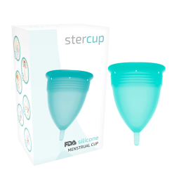 STERCUP – COPA MENSTRUAL FDA SILICONA TALLA S AQUAMARINA