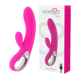 MORESSA – TROY MASAJEADOR PNTO G Y CLITORIS PREMIUM SILICONE RECARGABLE