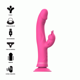 INTENSE – JULIO VIBRADOR RABBIT SILICONA ROSA