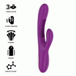 INTENSE – APOLO VIBRADOR MULTIFUNCIÓN RECARGABLE 7 VIBRACIONES CON LENGUA OSCILANTE MORADO