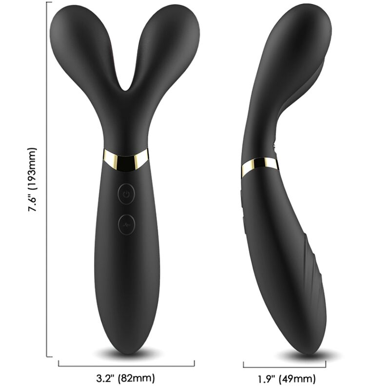 ARMONY – Y-WAND MASAJEADOR  VIBRADOR CABEZA DOBLE NEGRO