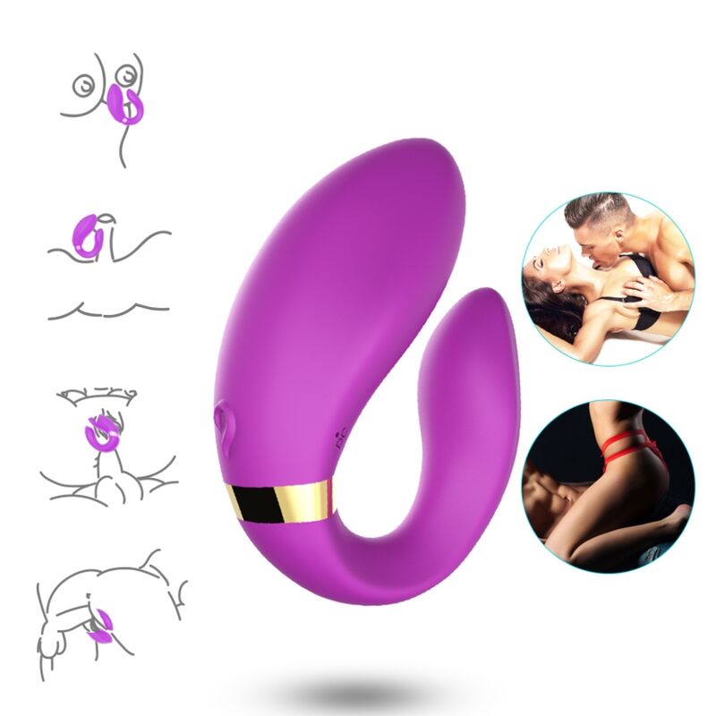 ARMONY – CRESCENT VIBRADOR PAREJA CONTROL REMOTO VIOLETA