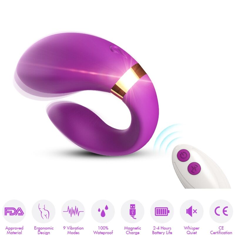 ARMONY – CRESCENT VIBRADOR PAREJA CONTROL REMOTO VIOLETA