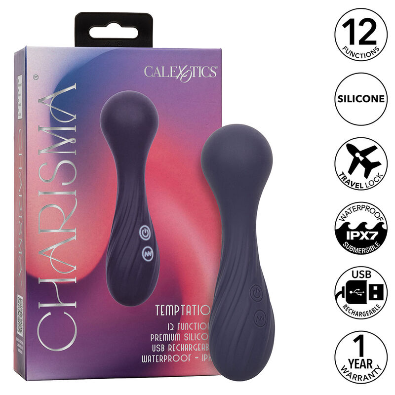 CALEXOTICS – CHARISMA TEMPTATION MASAJEADOR 12 FUNCIONES MORADO