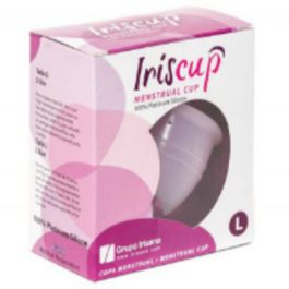 IRISCUP – COPA MESTRUAL ROSA GRANDE + BOLSA ESTERILIZADORA GRATIS