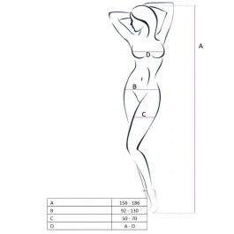 PASSION – WOMAN BS062 BODYSTOCKING BLANCO TALLA UNICA